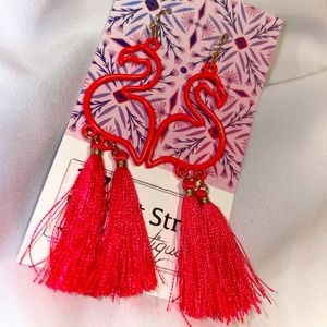 Bright Pink Flamingo Earrings